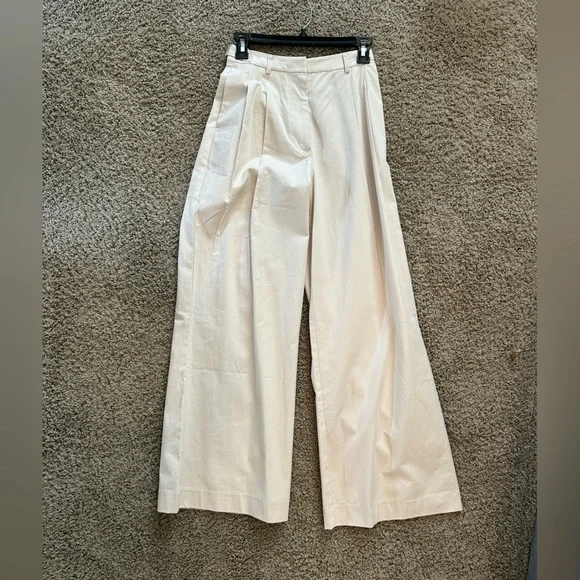 Abercrombie Cream Wide-Leg Trousers - Picture 3 of 6